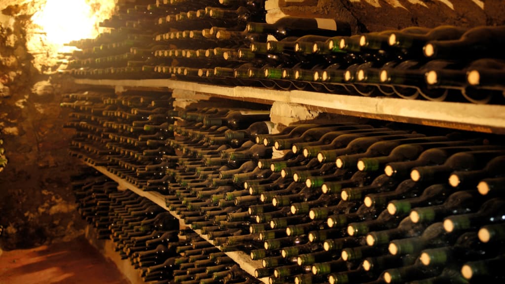 horizontal bottle position
