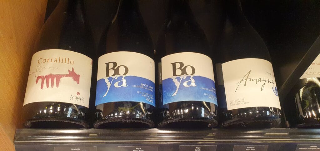 Bottles in a store