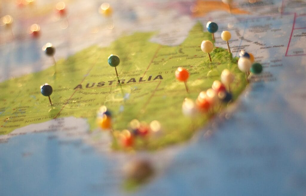 Map with pins