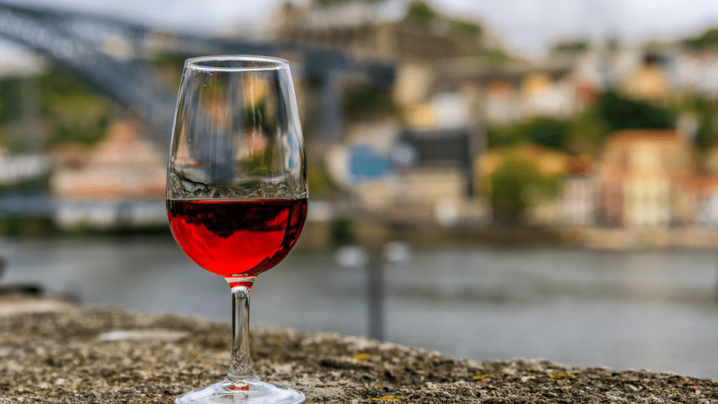 a glass of dessert wine