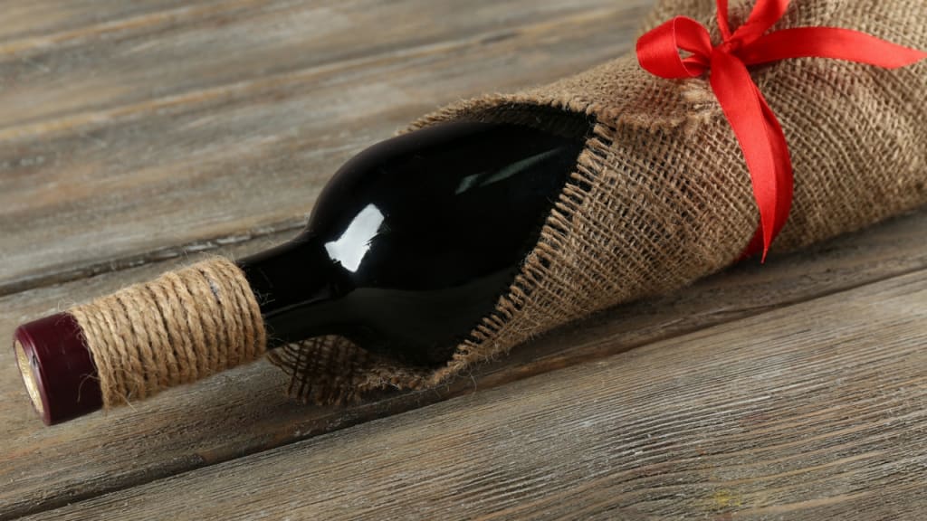 bottle of wine and string