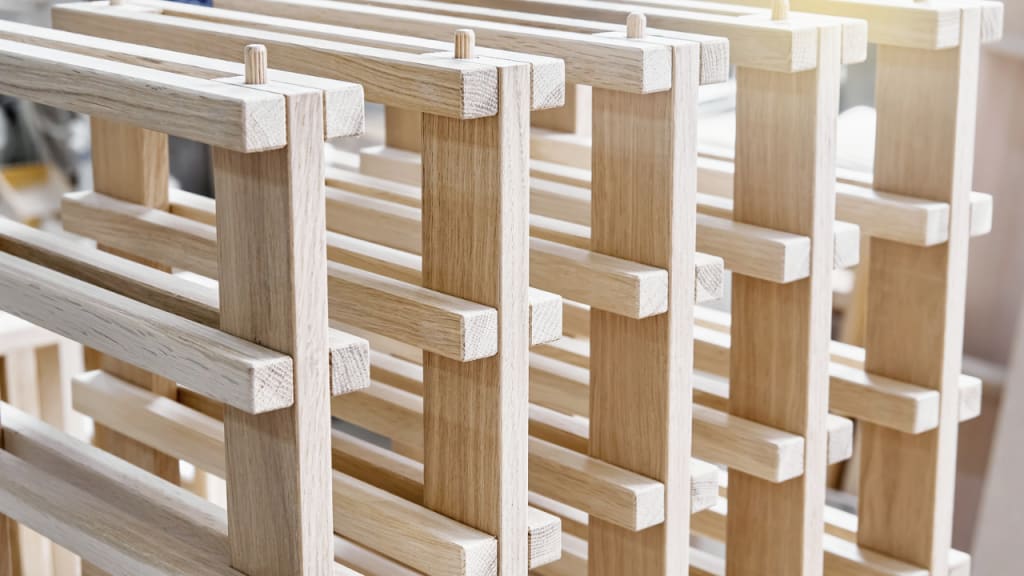 new wood pieces for a wine rack