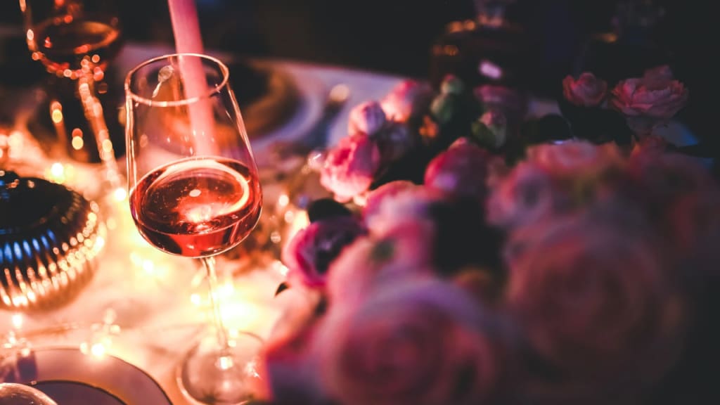 romantic dinner setup