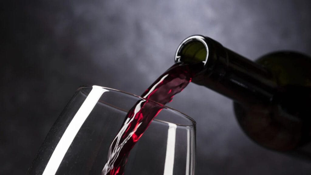 pouring into glass