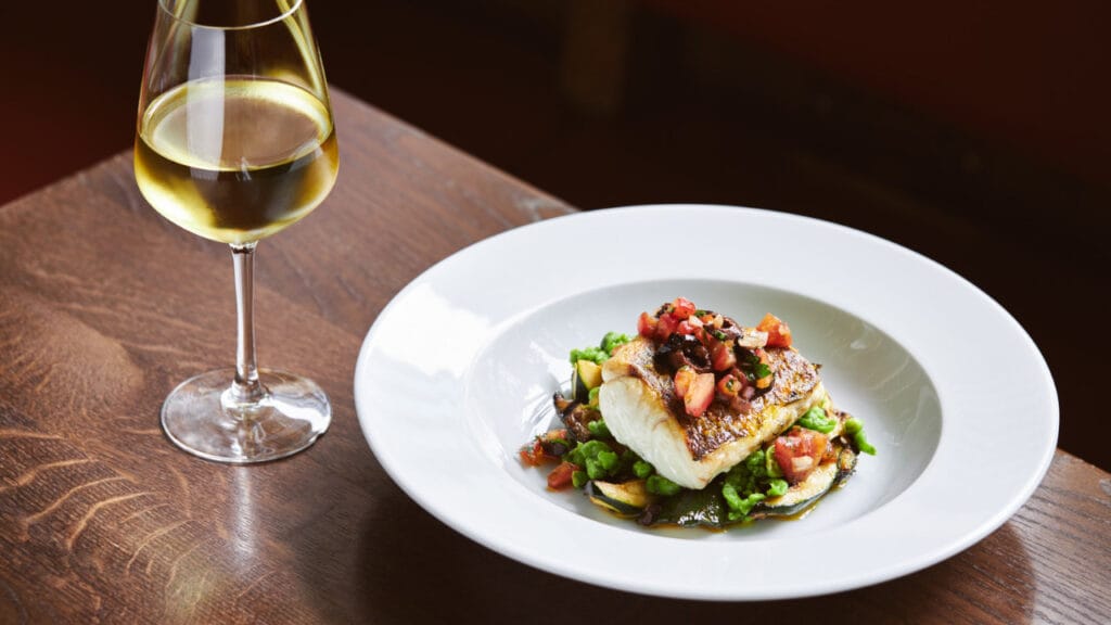 fillet wish with white wine