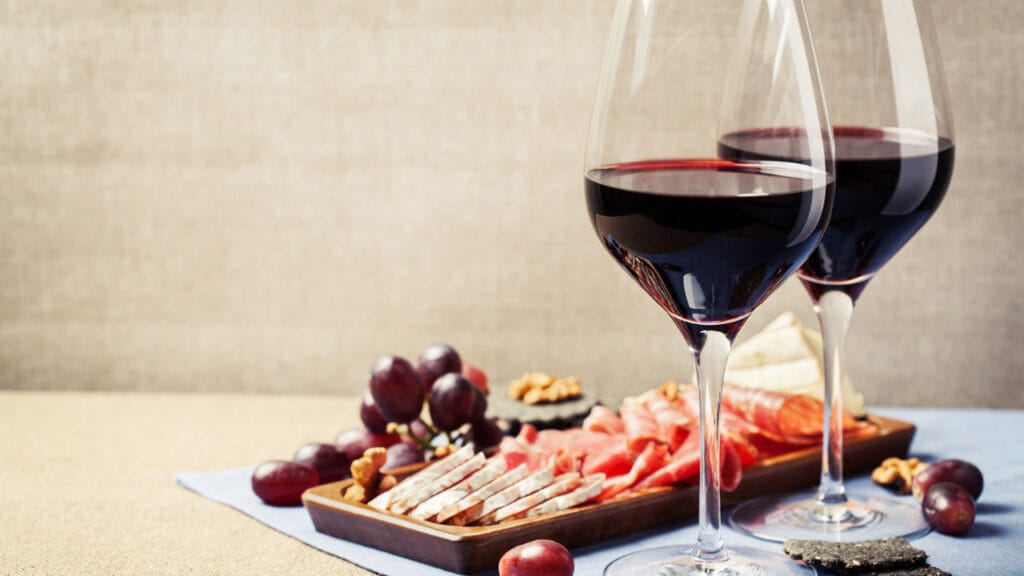 salami with red wine
