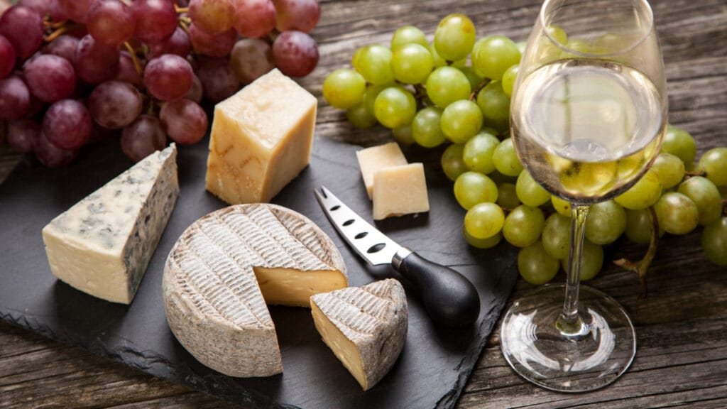 great wine with grapes