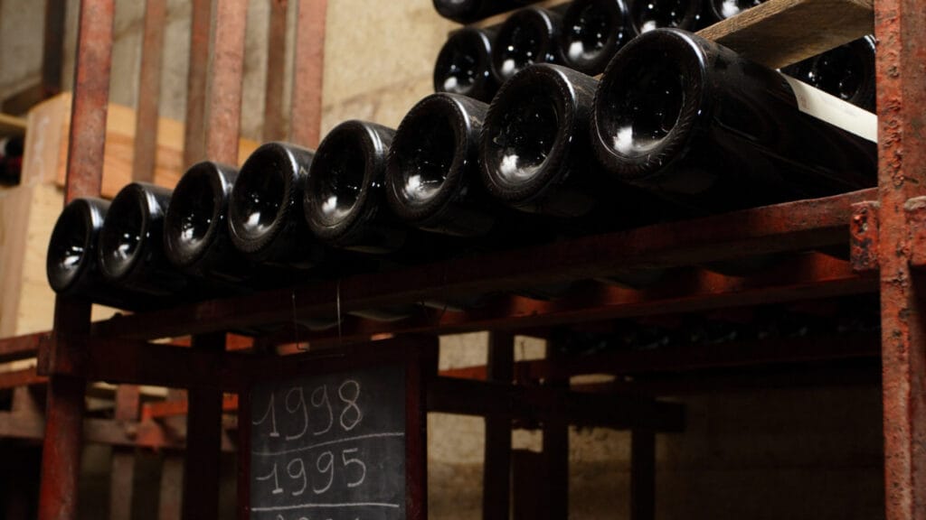 red wine bottles