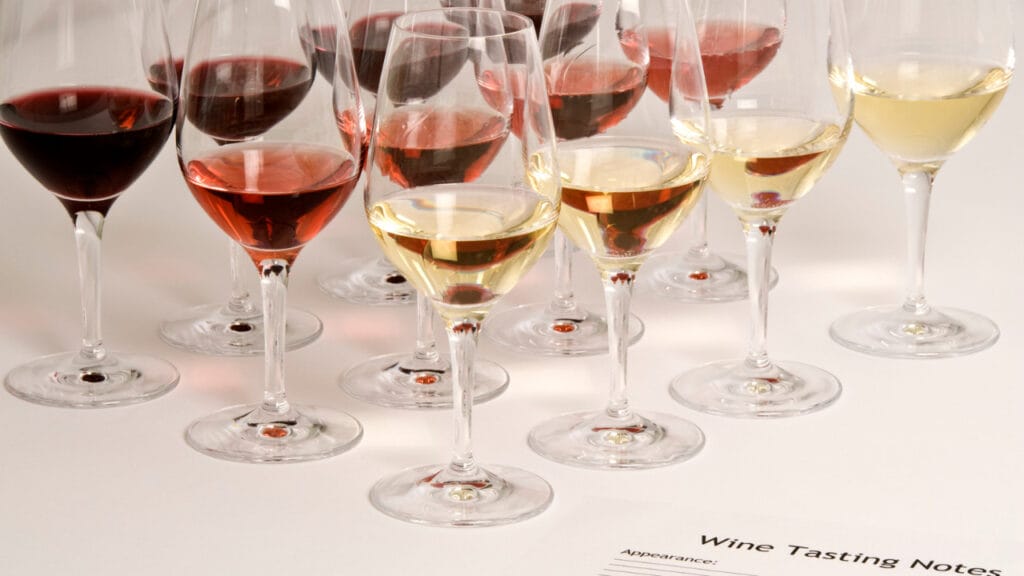 different wine colors