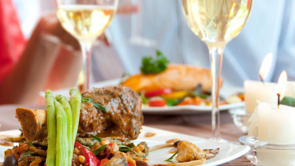 heavy food for light white wine